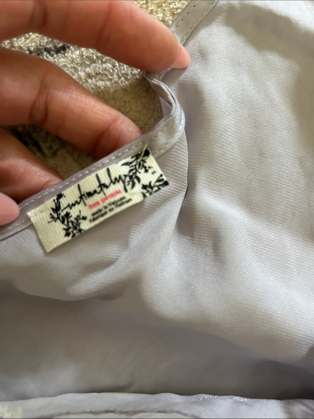 Free People Lavender Lace-Trim Mini Dress - Picture 2 of 5